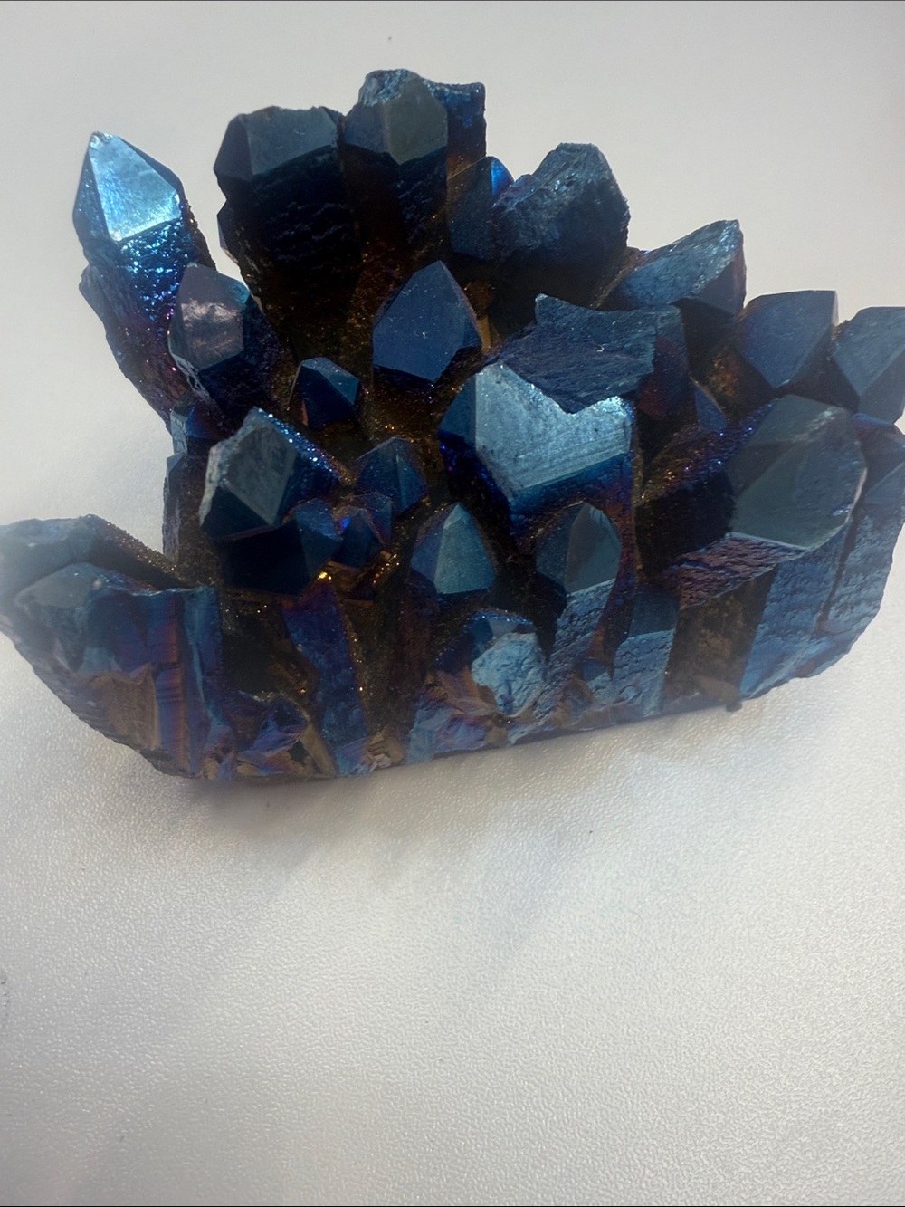 Blue Crystal Cluster Decorative Sculpture - Unknown Brand
